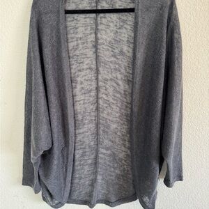 Coveted Clothing Gray Open-Front Cardigan Sweater